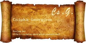 Csipka Georgina névjegykártya