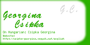 georgina csipka business card